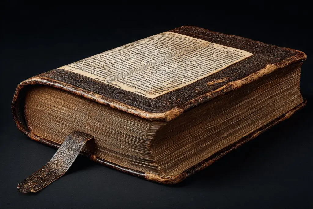 A bookmark in a Bible marking a very thick section answering the FAQ on what is the longest chapter in the Bible A bookmark in a Bible marking a very thick section answering the FAQ on what is the longest chapter in the Bible