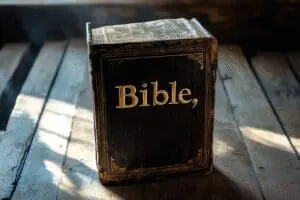 A dramatic reveal of the capitalized word Bible, symbolizing a shocking truth about its capitalization