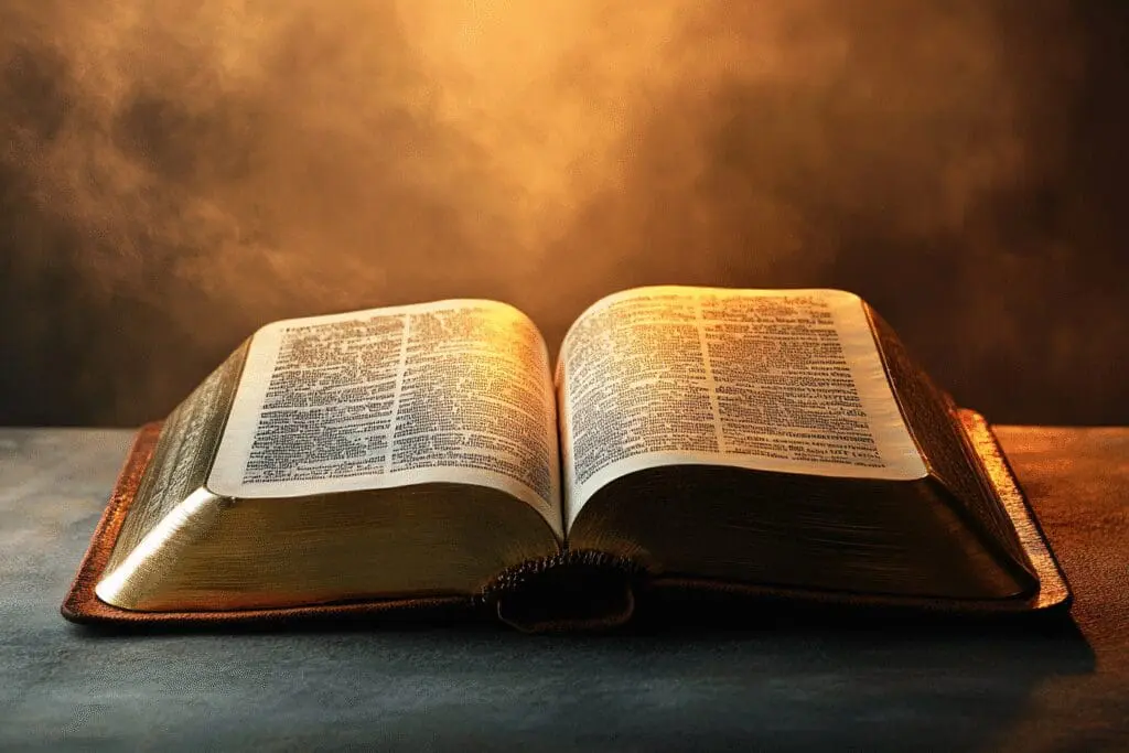 An open NLT Bible with a clear, precise aura, suggesting a guide to its accuracy