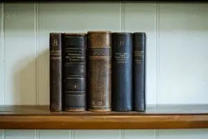Three different Bible versions stand on a shelf, showing the top choices for a beginner to compare