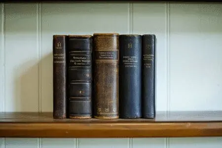 Three different Bible versions stand on a shelf, showing the top choices for a beginner to compare