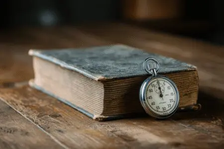 A Bible and a stopwatch a visual for the question how long would it take to read the whole Bible