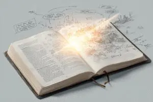 A Bible verse transformed into detailed notes in a journal demonstrating how to take Bible notes