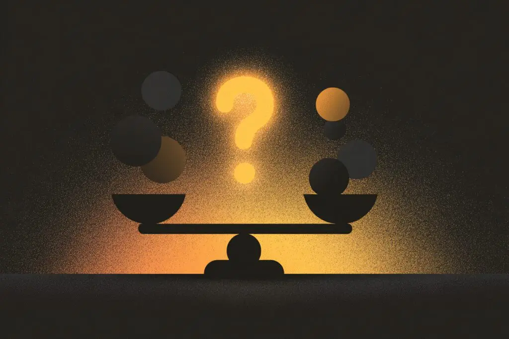 A balancing scale with different shapes and a question mark representing the FAQ does the Bible say all sins are equal A balancing scale with different shapes and a question mark representing the FAQ does the Bible say all sins are equal