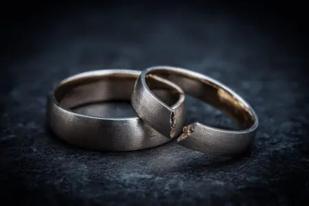 A broken wedding ring a symbolic representation for the topic of what is sexual sin in the Bible