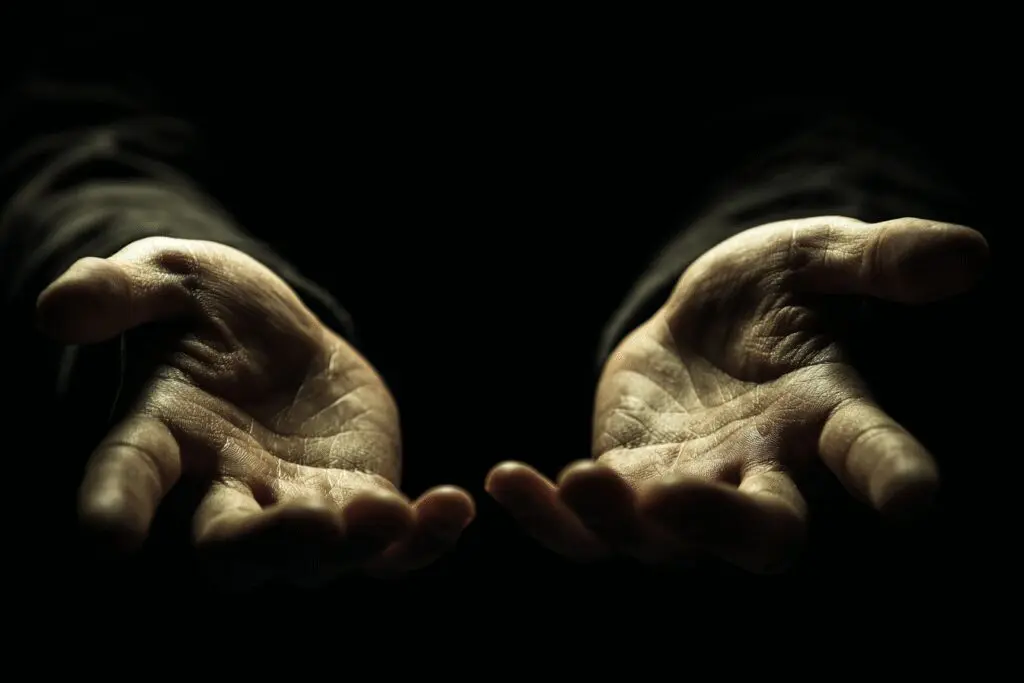 A pair of greedy hands reaching for something illustrating the answer to the question what is covetousness in the Bible