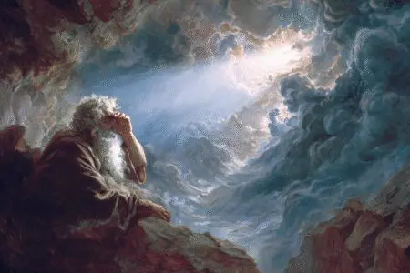 An image for an article on who saw God face to face in the Bible depicting Moses encountering Gods glory