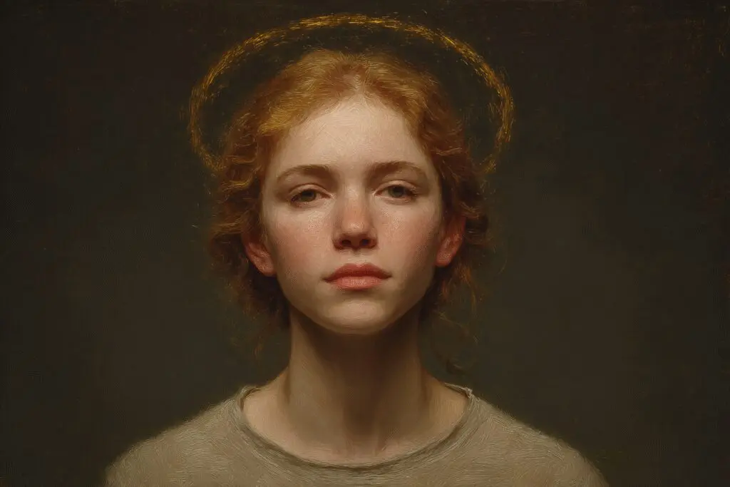 An ordinary person with a subtle halo illustrating what is a saint in the Bible according to its meaning