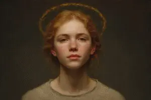 An ordinary person with a subtle halo illustrating what is a saint in the Bible according to its meaning