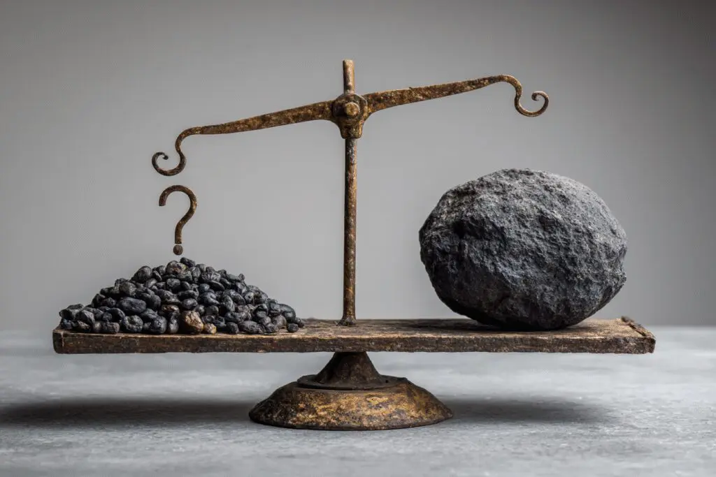 An unbalanced scale with a question mark representing the question does the Bible say all sins are equal