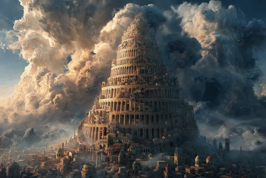 The Tower of Babel symbolizing pride a visual concept for the FAQ What is the worst sin in the Bible