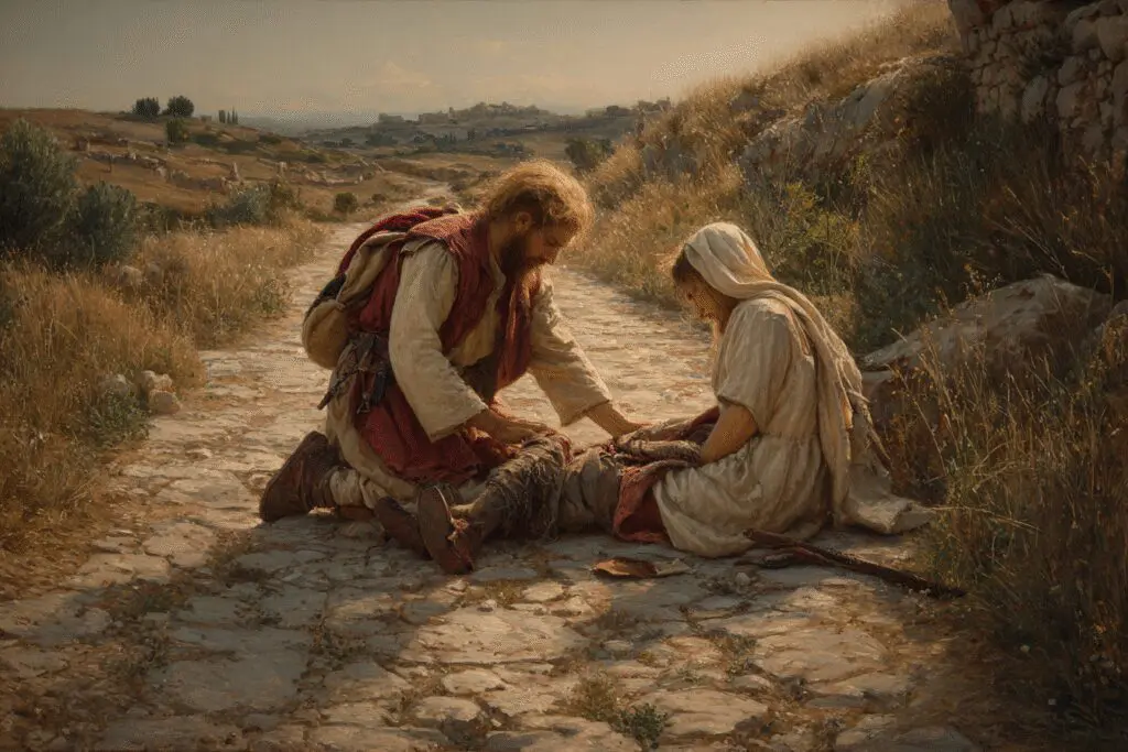 The parable of the Good Samaritan answers the FAQ What is true love according to the Bible showing selfless care for a stranger The parable of the Good Samaritan answers the FAQ What is true love according to the Bible showing selfless care for a stranger