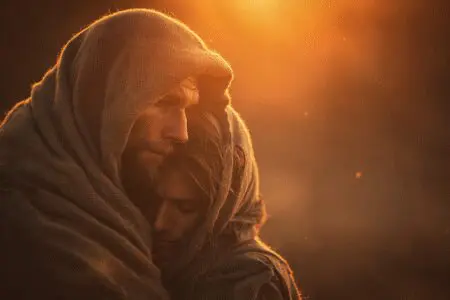 A person giving a blanket and receiving a warm glow illustrating the Golden Rule to do unto others
