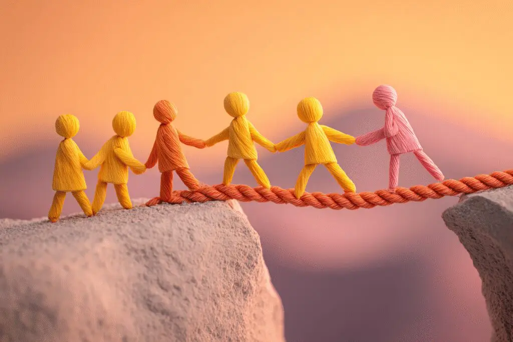 A team of climbers roped together for safety illustrating the answer to the FAQ on what the Bible says about accountability A team of climbers roped together for safety illustrating the answer to the FAQ on what the Bible says about accountability
