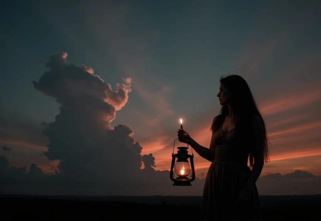 a person delaying lighting a lantern as darkness approaches illustrating what the bible says about procrastination