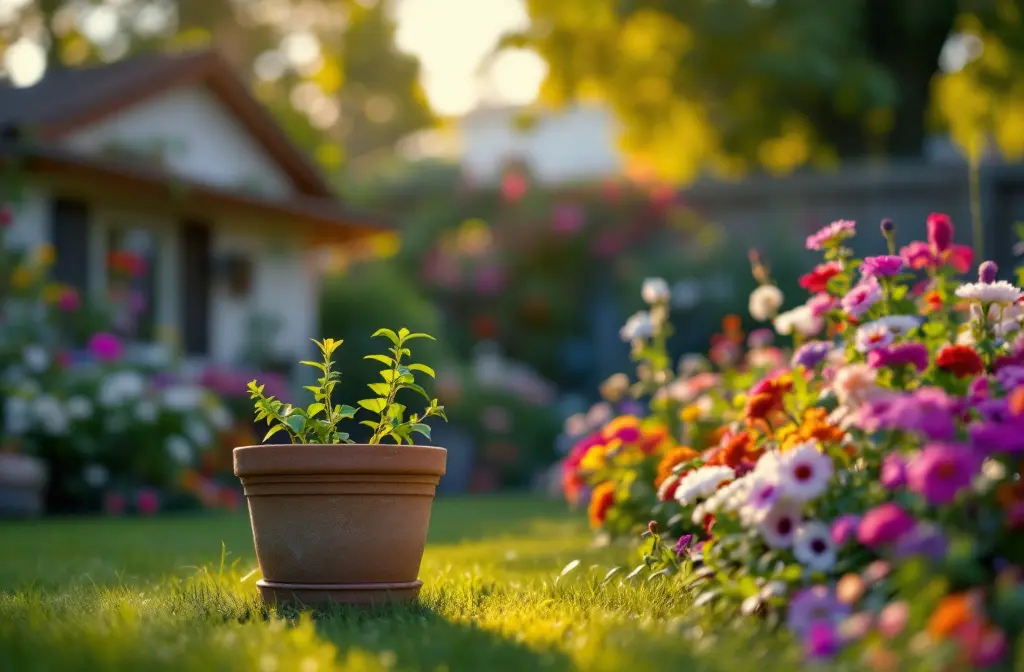 a person enviously comparing their small plant to a neighbors large garden symbolizing what the bible says about comparison and coveting
