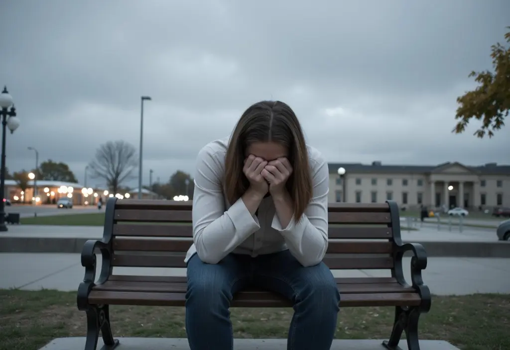 a person sitting burdened on a bench visually representing what the bible says about regret