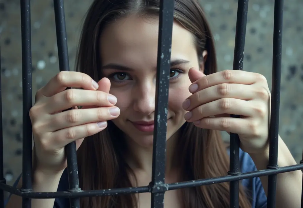 a person trapped inside a cage made of their own hands symbolizing what the bible says about holding grudges