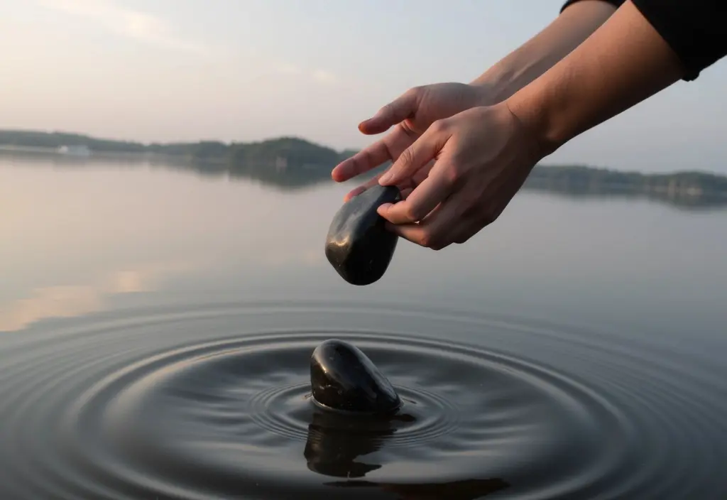 A person letting sand slip through their fingers in the wind, illustrating what the Bible says about letting go.