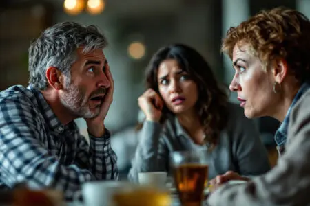 a realistic image depicting the negative consequences of gossip illustrating what the bible says about talking too much