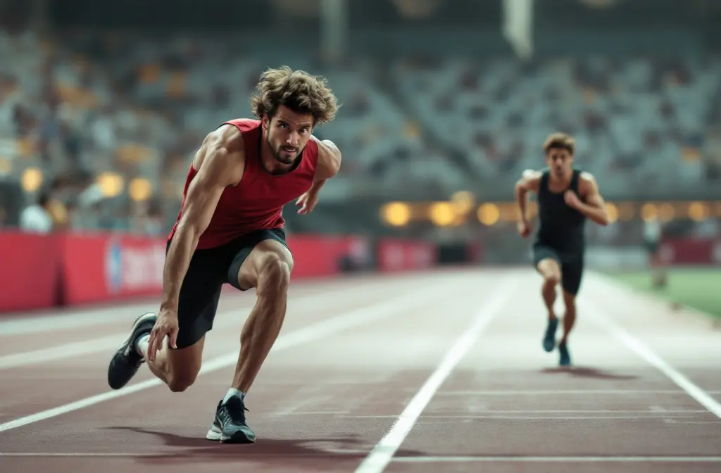 A runner stumbling as they enviously watch another runner symbolizing what the bible says about the pitfalls of comparison a runner stumbling as they enviously watch another runner symbolizing what the bible says about the pitfalls of comparison