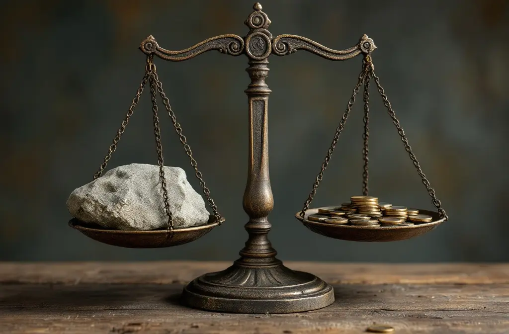 a set of dishonest unbalanced scales representing what the bible says about cheaters and using false measures