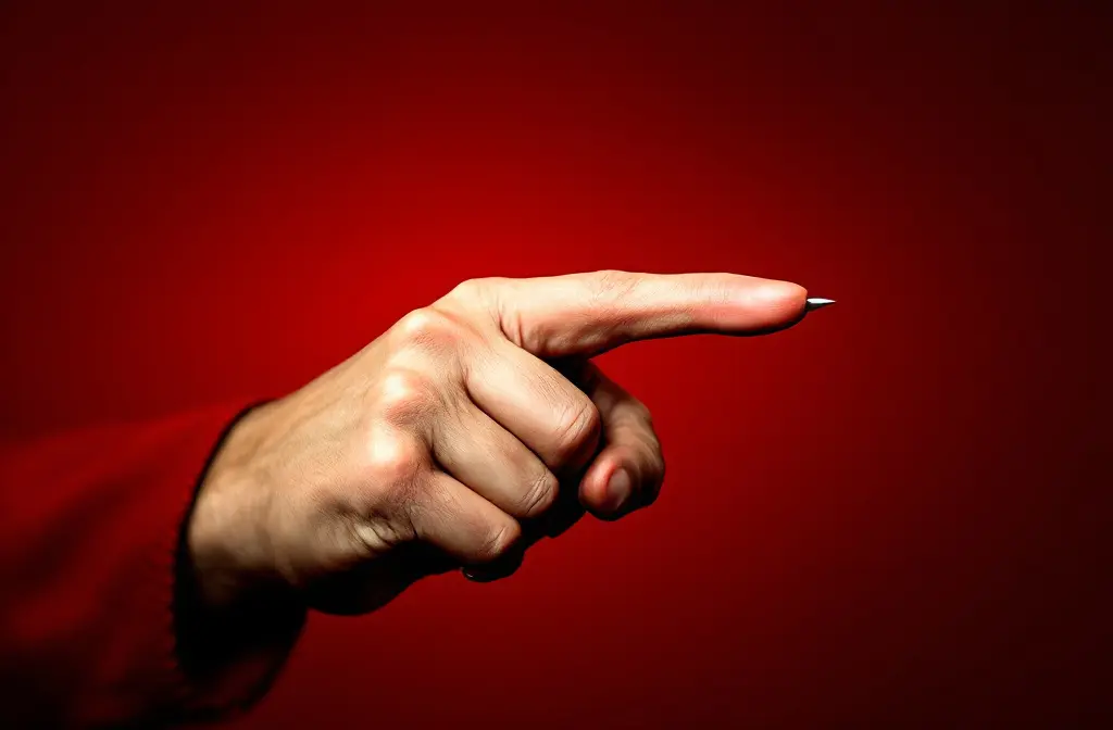 An accusing finger that looks like a dagger symbolizing what the bible says about the destructive danger of calling someone a fool an accusing finger that looks like a dagger symbolizing what the bible says about the destructive danger of calling someone a fool