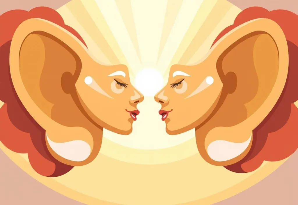open ears and a closed mouth illustrating what the bible says about listening