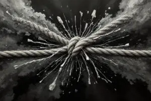 a single rope fraying as its pulled in two different directions a visual metaphor for the biblical principle behind is polygamy a sin bible verse