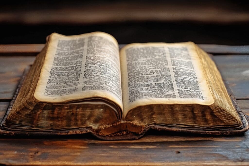 An open Bible showing an unusually long chapter, pointing to the longest chapter