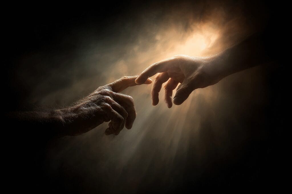 A hopeful visual for the FAQ on what the Bible teaches about suicide showing a helping hand offering rescue from despair