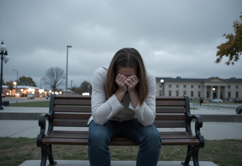 a person sitting burdened on a bench visually representing what the bible says about regret