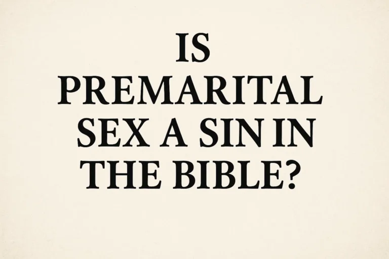 is premarital sex a sin in the bible