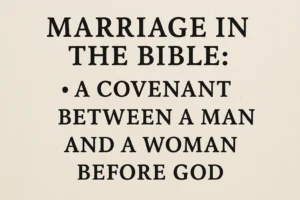what constitutes marriage in the bible