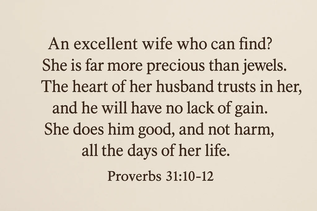 What does the bible say about a wife what does the bible say about a wife